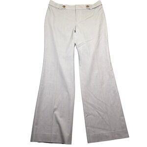Banana Republic Jackson Fit Women's Light Gray Wool Blend Stretch Pants Size 12